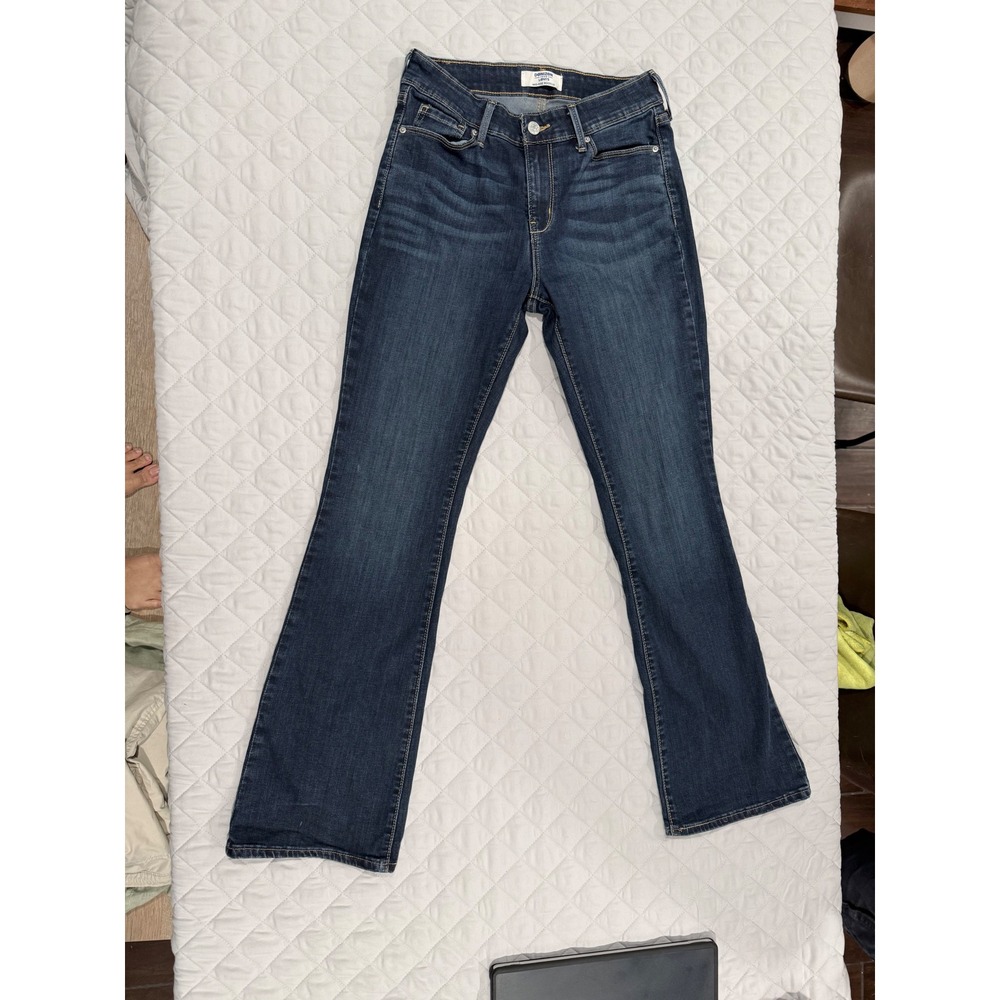 Denizen from Levi's Women Dark Wash Mid-Rise Bootcut Jeans Western Denim Sz 2